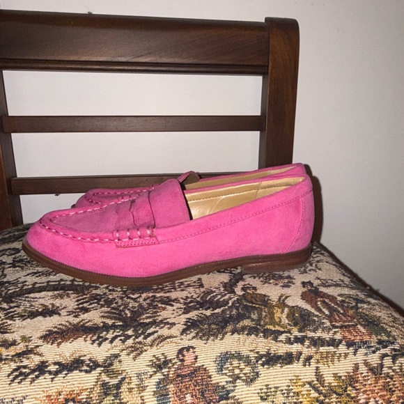 J.Crew Women’s Pink Suede Penny Loafers Size 6 - Picture 3 of 13